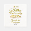 Search for 50th anniversary wedding napkins Minimalist
