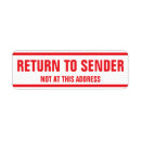 Search for to sender return return address labels Not at this address