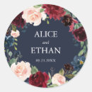Search for floral wedding stickers Marsala