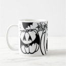 Search for black and white cartoon mugs Scary