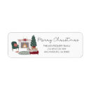 Search for home return address labels Christmas tree