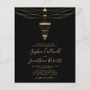 Search for black gold chandelier party invitations Elegant