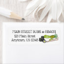 Search for sushi return address labels Wasabi
