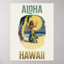 Search for vintage beach girl posters Hawaii