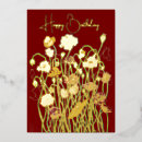 Search for red poppy birthday cards Watercolor