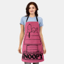 Search for retro style aprons Snoopy