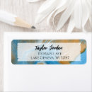 Search for blue brown return address labels Modern