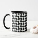 Search for hounds tooth mugs Black and white