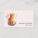 Search for cat business cards Watercolor