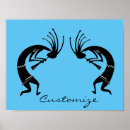 Search for kokopelli art posters Black