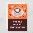Search for cafe latte invitations Heart