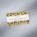 Search for exotic animal business cards Leopard