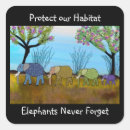 Search for habitats stickers Elephant