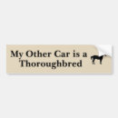 Search for thoroughbred bumper stickers Equine