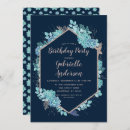 Search for teal blue birthday invitations Trendy