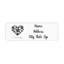 Search for i love animals return address labels Heart