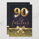 Search for 90 and fabulous invitations Gold