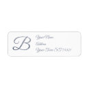 Search for initial b return address labels Monograms