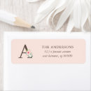 Search for floral monogram return address labels Minimalist