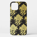 Search for golden flowers iphone cases Black