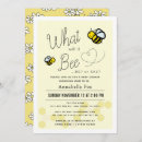 Search for what will it bee baby shower invitations Yellow