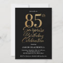 Search for surprise 85th birthday invitations Black