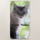 Search for furry beach towels Cat