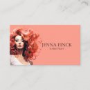Search for red head business cards Modern