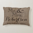Search for his and hers cushions Newlywed