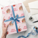 Search for pink gingerbread wrapping paper Girly