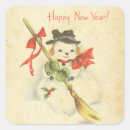 Search for vintage happy new year stickers Holiday greetings