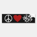 Search for love music bumper stickers Red heart