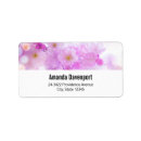 Search for flowering trees return address labels Cherry blossoms