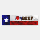 Search for beef bumper stickers Texas