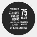 Search for seventy five stickers Vintage
