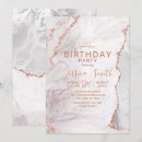 Search for rose gold and white birthday invitations Modern