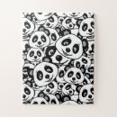 Search for panda bear puzzles Black and white