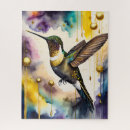 Search for hummingbird puzzles Watercolor