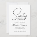 Search for 60 and fabulous sixty years invitations Black white