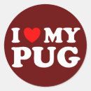 Search for i love my pug stickers Dog lover