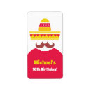 Search for sombrero return address labels Moustache