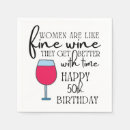 Search for 50th birthday plates and napkins For her