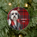 Search for bearded collie christmas tree decorations Dogs