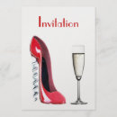 Search for red stiletto invitations Champagne