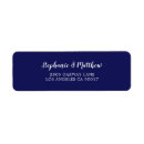 Search for navy and white return address labels Blue