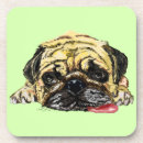 Search for funny dog coasters Pug
