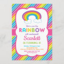 Search for rainbow colors birthday invitations Unicorn