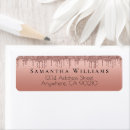 Search for copper metallic return address labels Rose gold