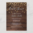 Search for gold confetti bridal shower invitations Rustic