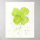 Search for clover leaf posters Watercolor